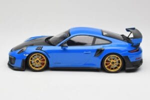 Porsche 911 991.2 GT2 RS Niebieski ze Złotymi Felgami Minichamps 1:18 155068302 Metal — zdjęcie 3 z 6
