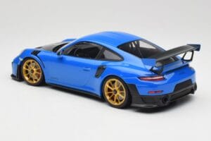 Porsche 911 991.2 GT2 RS Niebieski ze Złotymi Felgami Minichamps 1:18 155068302 Metal — zdjęcie 5 z 6
