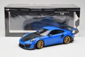 Porsche 911 991.2 GT2 RS Niebieski ze Złotymi Felgami Minichamps 1:18 155068302 Metal — zdjęcie 6 z 6