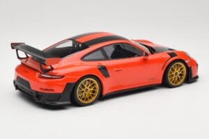 Porsche 911 991.2 GT2 RS Pomarańczowy Weissach Package Złote Felgi Minichamps 1:18 155068305 Metal — zdjęcie 2 z 6