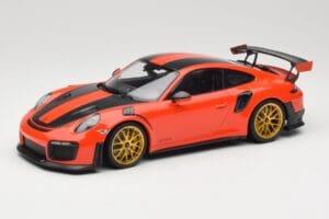 Porsche 911 991.2 GT2 RS Pomarańczowy Weissach Package Złote Felgi Minichamps 1:18 155068305 Metal