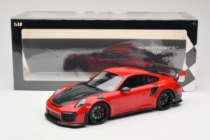 Porsche 911 GT2 RS 991.2 Czerwony Czarne Felgi Minichamps 1:18 155068307 Metal — zdjęcie 6 z 6