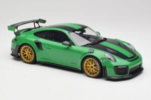 Porsche 911 991.2 GT2 RS Weissach Package British Racing Zielony & Złote Felgi Minichamps 1:18 153068318 Metal — zdjęcie 4 z 6