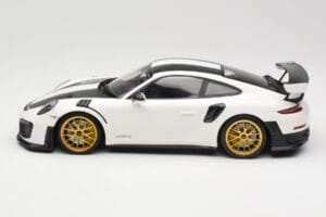 Porsche 911 991.2 GT2 RS Weissach Package Biały Ze Złotymi Felgami Minichamps 1:18 153068308 Metal — zdjęcie 3 z 6
