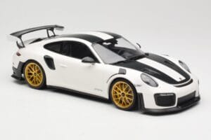 Porsche 911 991.2 GT2 RS Weissach Package Biały Ze Złotymi Felgami Minichamps 1:18 153068308 Metal — zdjęcie 4 z 6