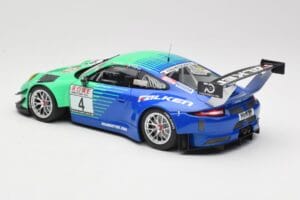 Porsche 911 991.2 GT3 R #4 Falken K. Bachler / M. Ragginger VLN Winner Round 6 2018 Minichamps 1:18 153186994 Metal — zdjęcie 5 z 6