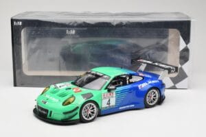 Porsche 911 991.2 GT3 R #4 Falken K. Bachler / M. Ragginger VLN Winner Round 6 2018 Minichamps 1:18 153186994 Metal — zdjęcie 6 z 6