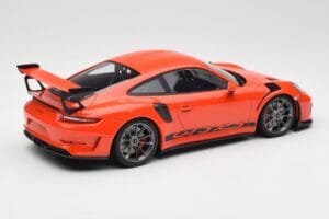 Porsche 911 991.2 GT3 RS Lava Orange & Srebrne Felgi Minichamps 1:18 155068225 Metal — zdjęcie 2 z 6