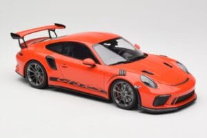 Porsche 911 991.2 GT3 RS Lava Orange & Srebrne Felgi Minichamps 1:18 155068225 Metal — zdjęcie 4 z 6