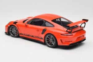 Porsche 911 991.2 GT3 RS Lava Orange & Srebrne Felgi Minichamps 1:18 155068225 Metal — zdjęcie 5 z 6