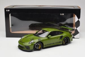 Porsche 911 991.2 GT3 RS Lizard Zielony Z Czarnymi Kołami Minichamps 1:18 155068233 Metal — zdjęcie 6 z 6
