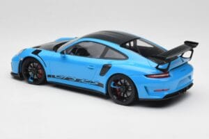 Porsche 911 991.2 GT3 RS Miami Niebieski Weissach Package & Czarne Magnezowe Felgi Minichamps 1:18 153068231 Metal — zdjęcie 5 z 6