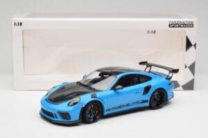 Porsche 911 991.2 GT3 RS Miami Niebieski Weissach Package & Czarne Magnezowe Felgi Minichamps 1:18 153068231 Metal — zdjęcie 6 z 6