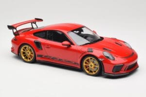 Porsche 911 991.2 GT3 RS Czerwony ze Złotymi Felgami Minichamps 1:18 155068220 Metal — zdjęcie 4 z 6