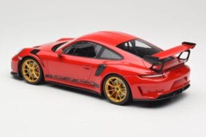 Porsche 911 991.2 GT3 RS Czerwony ze Złotymi Felgami Minichamps 1:18 155068220 Metal — zdjęcie 5 z 6