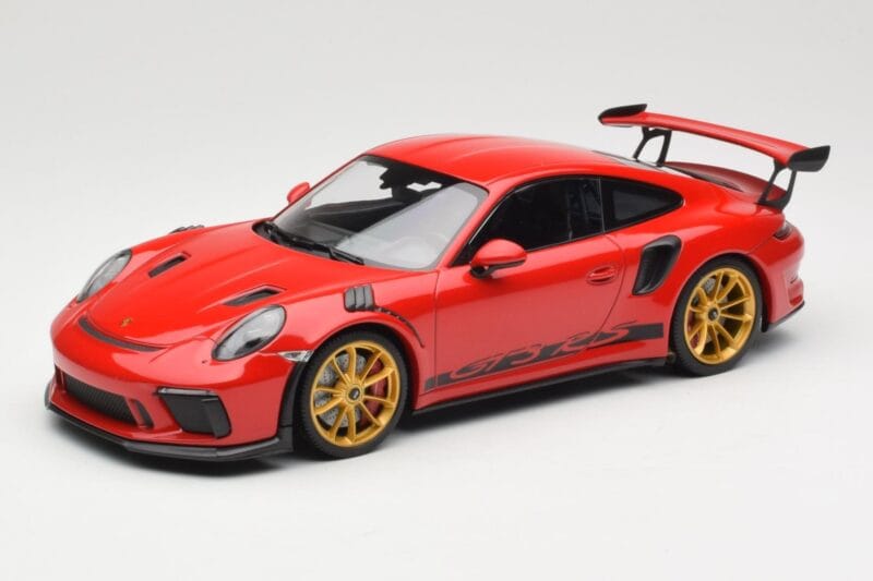 Porsche 911 991.2 GT3 RS Czerwony ze Złotymi Felgami Minichamps 1:18 155068220 Metal