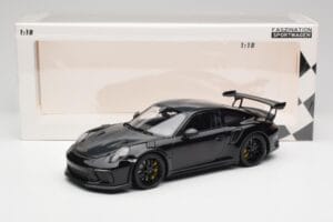 Porsche 911 991.2 GT3 RS Weissach Package Czarny & Czarne Felgi Minichamps 1:18 153068228 Metal — zdjęcie 6 z 6