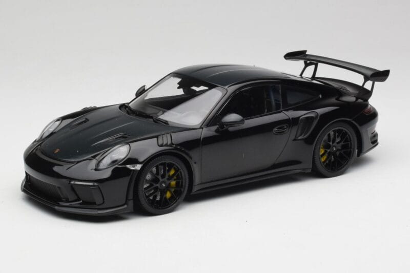 Porsche 911 991.2 GT3 RS Weissach Package Czarny & Czarne Felgi Minichamps 1:18 153068228 Metal