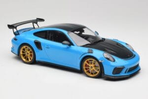 Porsche 911 991.2 GT3 RS Weissach Package Niebieski & Złote Felgi Minichamps 1:18 153068232 Metal — zdjęcie 4 z 6