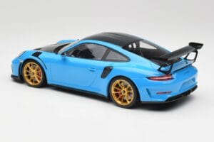 Porsche 911 991.2 GT3 RS Weissach Package Niebieski & Złote Felgi Minichamps 1:18 153068232 Metal — zdjęcie 5 z 6