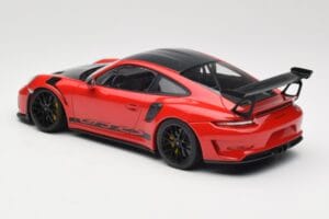 Porsche 911 991.2 GT3 RS Weissach Package Guards Red Czarne Felgi Minichamps 1:18 153068223 Metal — zdjęcie 5 z 6
