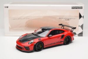 Porsche 911 991.2 GT3 RS Weissach Package Guards Red Czarne Felgi Minichamps 1:18 153068223 Metal — zdjęcie 6 z 6