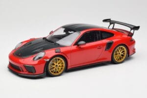 Porsche 911 991.2 GT3 RS Weissach Package Guards Red Złote Magnezowe Felgi Minichamps 1:18 153068236 Metal