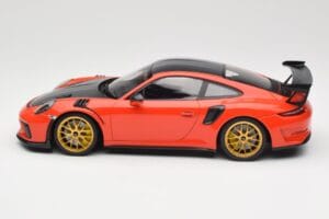 Porsche 911 991.2 GT3 RS Weissach Package Lava Orange Złote Magnezowe Felgi Minichamps 1:18 153068227 Metal — zdjęcie 3 z 6