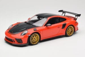 Porsche 911 991.2 GT3 RS Weissach Package Lava Orange Złote Magnezowe Felgi Minichamps 1:18 153068227 Metal