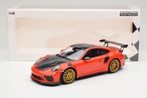 Porsche 911 991.2 GT3 RS Weissach Package Lava Orange Złote Magnezowe Felgi Minichamps 1:18 153068227 Metal — zdjęcie 6 z 6