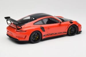 Porsche 911 991.2 GT3 RS Weissach Package Lava Orange Wording Czarne Magnezowe Felgi Minichamps 1:18 153068226 Metal — zdjęcie 2 z 6