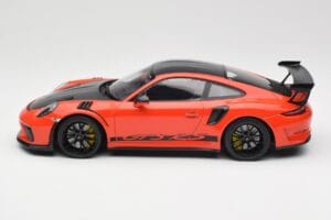 Porsche 911 991.2 GT3 RS Weissach Package Lava Orange Wording Czarne Magnezowe Felgi Minichamps 1:18 153068226 Metal — zdjęcie 3 z 6