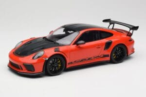 Porsche 911 991.2 GT3 RS Weissach Package Lava Orange Wording Czarne Magnezowe Felgi Minichamps 1:18 153068226 Metal