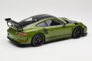 Porsche 911 991.2 GT3 RS Weissach Package Lizard Green Wording & Czarne Magnezowe Felgi Minichamps 1:18 155068232 Metal — zdjęcie 2 z 6