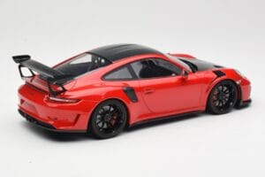 Porsche 911 991.2 GT3 RS Weissach Package Czerwony z Czarnymi Felgami Minichamps 1:18 155068230 Metal — zdjęcie 2 z 6