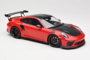 Porsche 911 991.2 GT3 RS Weissach Package Czerwony z Czarnymi Felgami Minichamps 1:18 155068230 Metal — zdjęcie 4 z 6