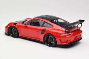 Porsche 911 991.2 GT3 RS Weissach Package Czerwony z Czarnymi Felgami Minichamps 1:18 155068230 Metal — zdjęcie 5 z 6