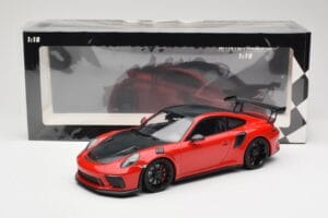 Porsche 911 991.2 GT3 RS Weissach Package Czerwony z Czarnymi Felgami Minichamps 1:18 155068230 Metal — zdjęcie 6 z 6