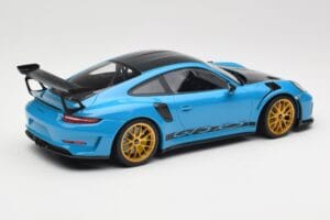 Porsche 911 991.2 GT3 RS Weissach Package Shark Blue Wording Złote Magnezowe Felgi Minichamps 1:18 153068237 Metal — zdjęcie 2 z 6