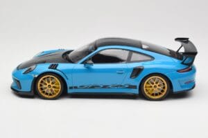 Porsche 911 991.2 GT3 RS Weissach Package Shark Blue Wording Złote Magnezowe Felgi Minichamps 1:18 153068237 Metal — zdjęcie 3 z 6