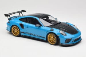 Porsche 911 991.2 GT3 RS Weissach Package Shark Blue Wording Złote Magnezowe Felgi Minichamps 1:18 153068237 Metal — zdjęcie 4 z 6