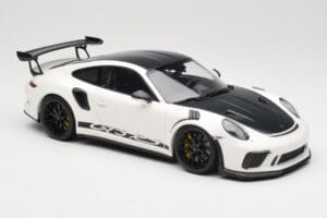 Porsche 911 991.2 GT3 RS Weissach Package Biały Wording Czarne Magnezowe Felgi Minichamps 1:18 153068225 Metal — zdjęcie 4 z 6