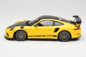 Porsche 911 991.2 GT3 RS Żółty Weissach Package Platinum Wheels Minichamps 1:18 155068221 Metal — zdjęcie 3 z 6