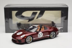Porsche 911 991.2 Speedster Heritage Edition Cherry Metallic GT Spirit 1:18 GT929 Żywica — zdjęcie 6 z 6