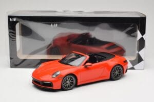 Porsche 911 992 Carrera 4S Kabriolet Pomarańczowy Minichamps 1:18 155067334 Metal — zdjęcie 6 z 6