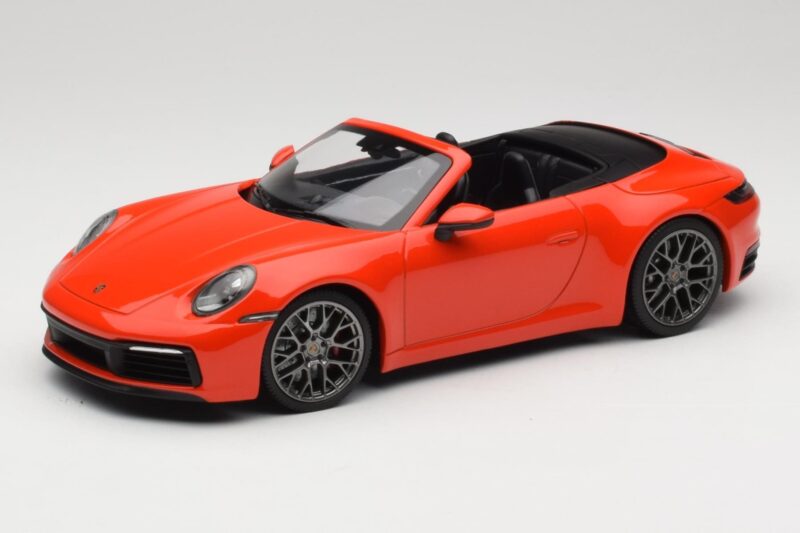 Porsche 911 992 Carrera 4S Kabriolet Pomarańczowy Minichamps 1:18 155067334 Metal
