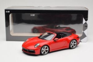 Porsche 911 992 Carrera 4S Kabriolet Czerwony Minichamps 1:18 155067331 Metal — zdjęcie 6 z 6