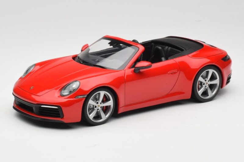 Porsche 911 992 Carrera 4S Kabriolet Czerwony Minichamps 1:18 155067331 Metal