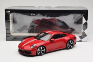 Porsche 911 992 Carrera 4S Carmine Red Minichamps 1:18 155067326 Metal — zdjęcie 6 z 6