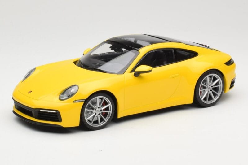 Porsche 911 992 Carrera 4S Żółty Minichamps 1:18 155067320 Metal